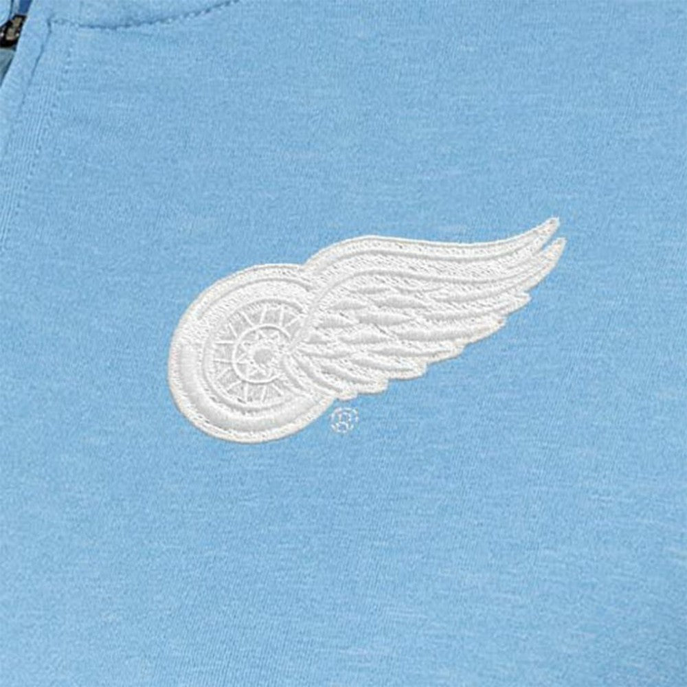 Detroit Red Wings Antigua Women's White Logo Mentor Quarter-Zip Jacket - Light Blue - NHL 201249319