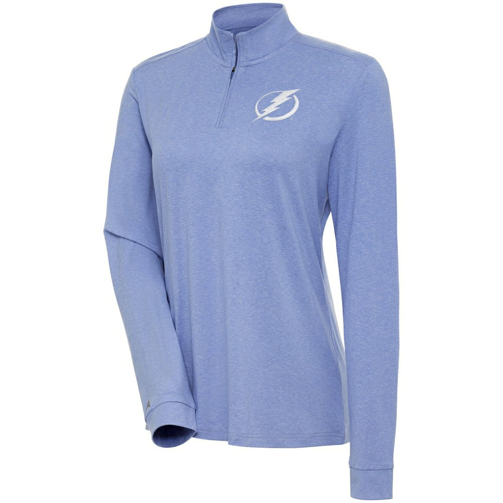 Tampa Bay Lightning Antigua Women's White Logo Mentor Quarter-Zip Jacket - Lavender - NHL 201249324