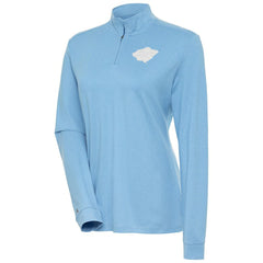 Minnesota Wild Antigua Women's White Logo Mentor Quarter-Zip Jacket - Light Blue - NHL 201249329