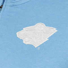 Minnesota Wild Antigua Women's White Logo Mentor Quarter-Zip Jacket - Light Blue - NHL 201249329