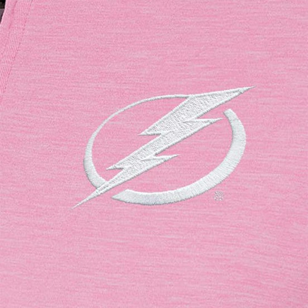 Tampa Bay Lightning Antigua Women's White Logo Mentor Quarter-Zip Jacket - Pink - NHL 201249334