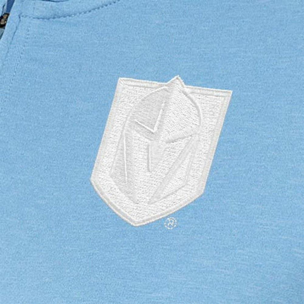 Vegas Golden Knights Antigua Women's White Logo Mentor Quarter-Zip Jacket - Light Blue - NHL 201249335