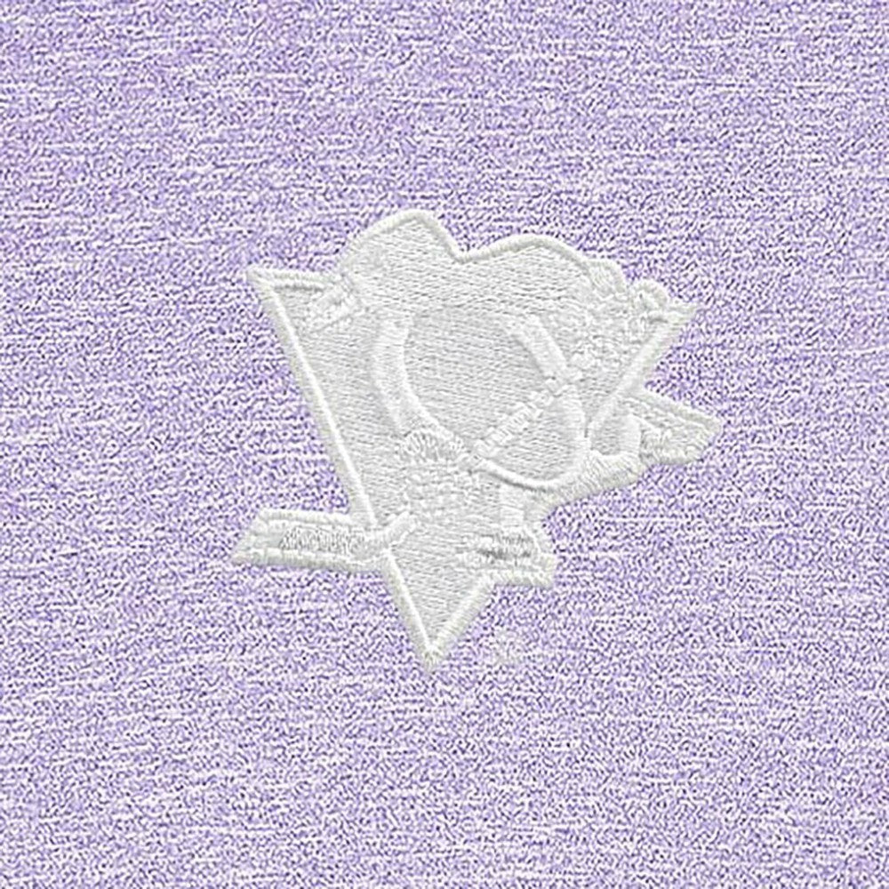 Pittsburgh Penguins Antigua White Logo Hunk Quarter-Zip Pullover - Lavender - NHL 201249486