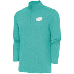 Carolina Hurricanes Antigua White Logo Hunk Quarter-Zip Pullover - Heather Aqua - NHL 201249494