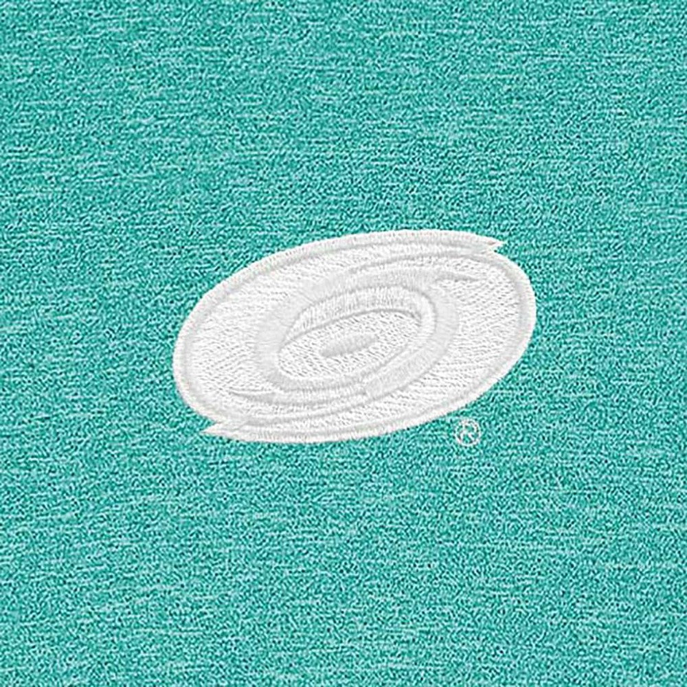Carolina Hurricanes Antigua White Logo Hunk Quarter-Zip Pullover - Heather Aqua - NHL 201249494