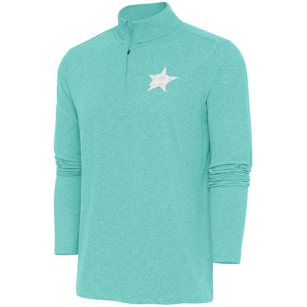 Dallas Stars Antigua White Logo Hunk Quarter-Zip Pullover - Mint - NHL 201249503