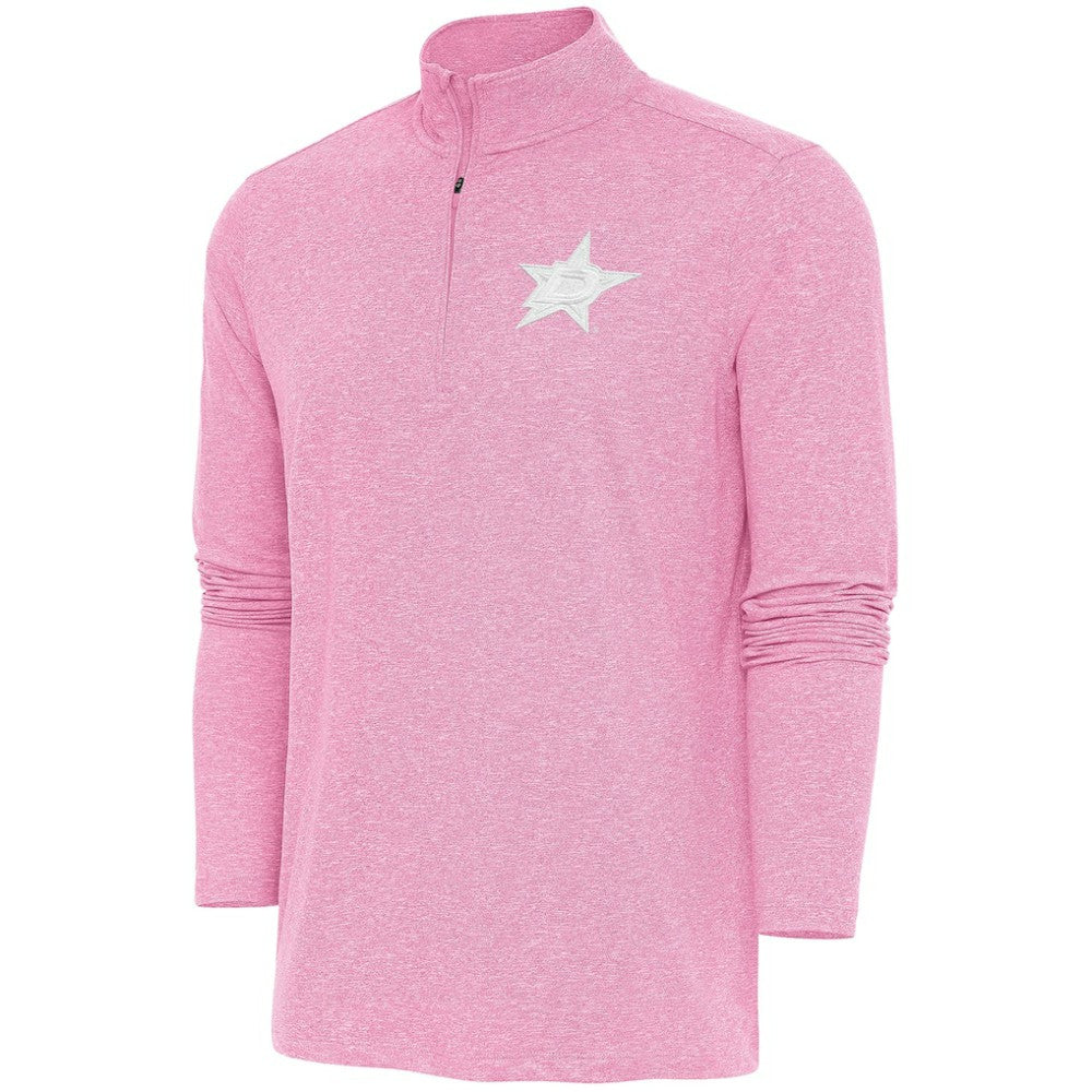 Dallas Stars Antigua White Logo Hunk Quarter-Zip Pullover - Pink - NHL 201249504
