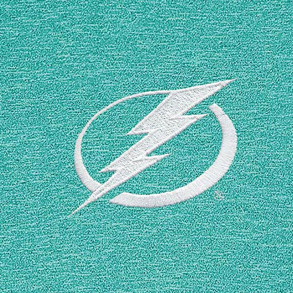 Tampa Bay Lightning Antigua White Logo Hunk Quarter-Zip Pullover - Heather Aqua - NHL 201249509