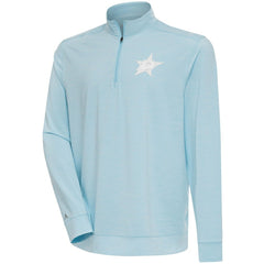 Dallas Stars Antigua White Logo Bright Quarter-Zip Pullover - Powder Blue - NHL 201249646