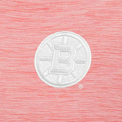 Boston Bruins Antigua White Logo Bright Quarter-Zip Pullover - Coral - NHL 201249647