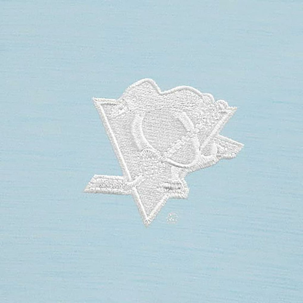 Pittsburgh Penguins Antigua White Logo Bright Quarter-Zip Pullover - Powder Blue - NHL 201249654