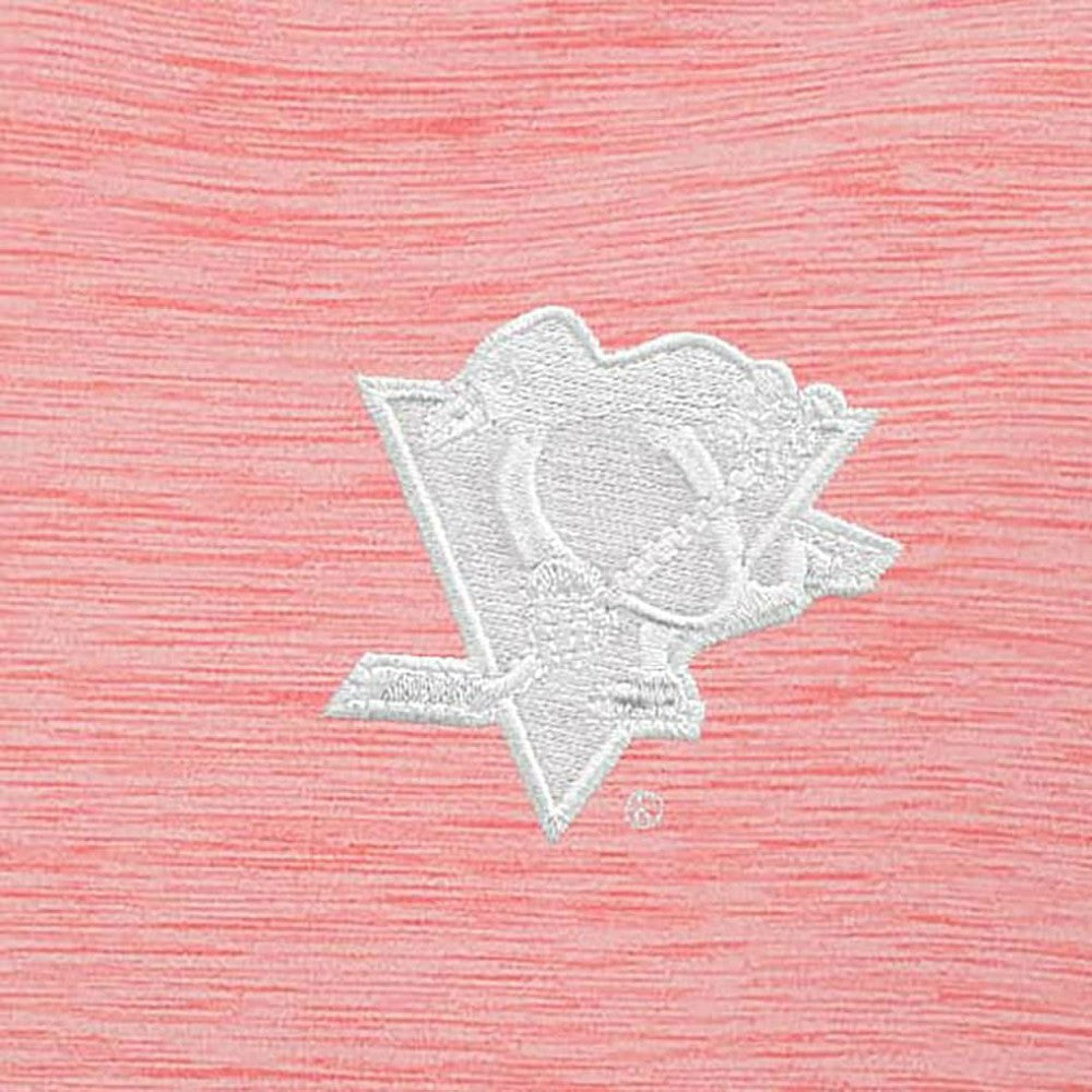 Pittsburgh Penguins Antigua White Logo Bright Quarter-Zip Pullover - Coral - NHL 201249664