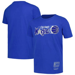 Orlando Magic Youth Hardwood Classics Retro Logo T-Shirt Blue | Mitchell & Ness discount