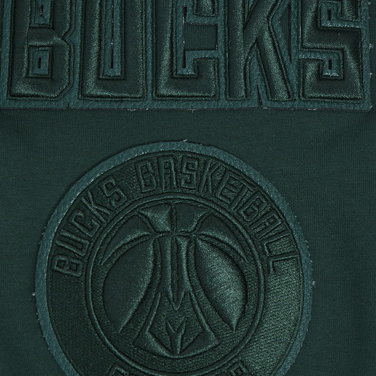 Milwaukee Bucks Pro Standard Triple Tonal DK Full-Zip Hoodie Jacket Hunter Green
