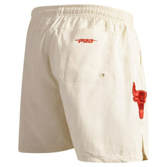 Chicago Bulls Pro Standard Triple Tonal Woven Shorts Cream