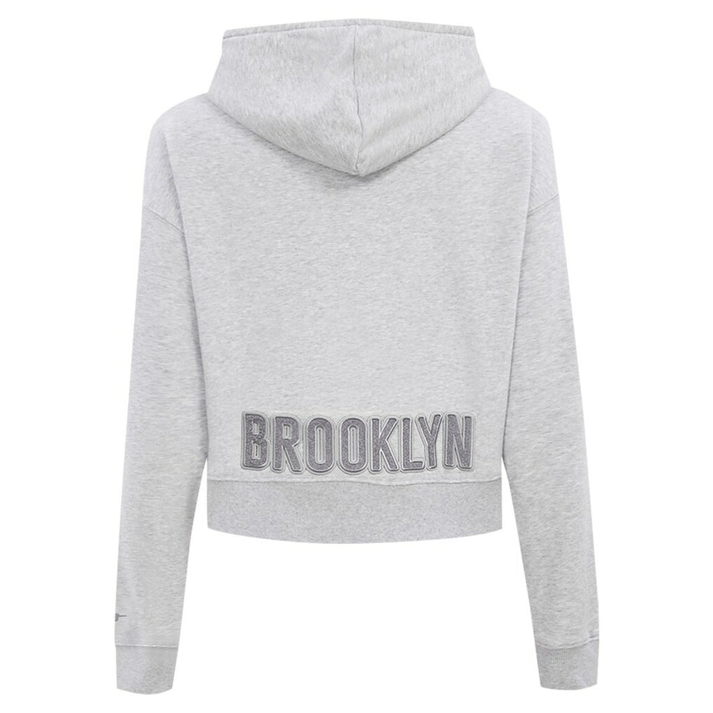 Brooklyn Nets Pro Standard Women's Triple Tonal Full-Zip Hoodie Heather Gray