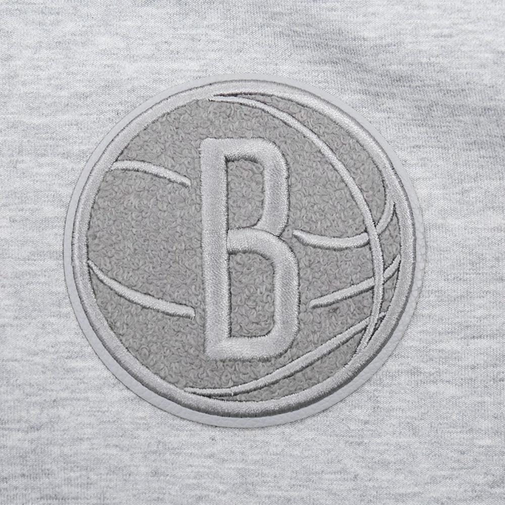 Brooklyn Nets Pro Standard Women's Triple Tonal Full-Zip Hoodie Heather Gray