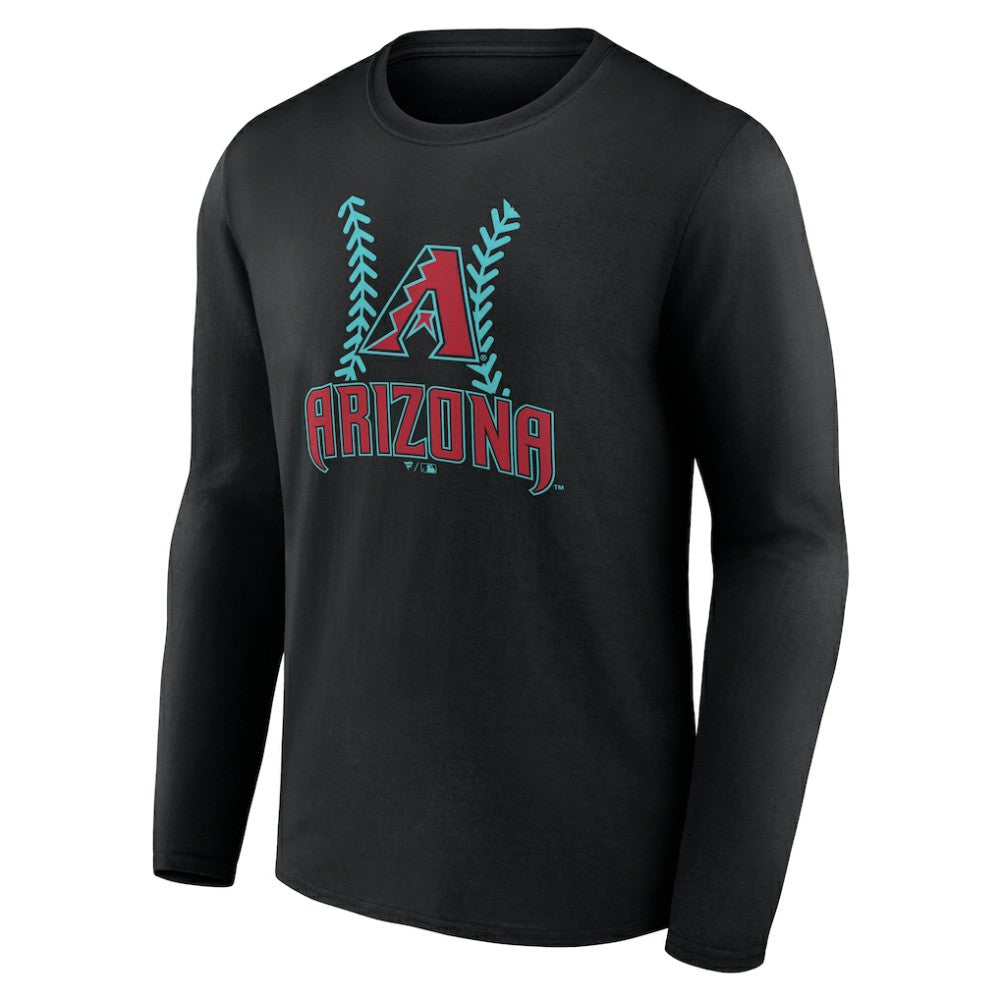Arizona Diamondbacks Personalized Name & Number Fastball Long Sleeve T-Shirt - Black - MLB Online