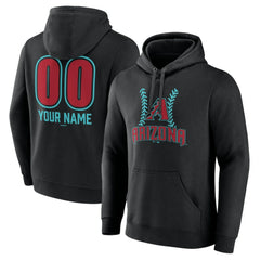 Arizona Diamondbacks Personalized Name & Number Fastball Pullover Hoodie - Black - MLB on Sale