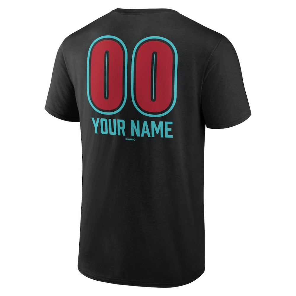 Arizona Diamondbacks Personalized Name & Number Fastball T-Shirt - Black - MLB Discount