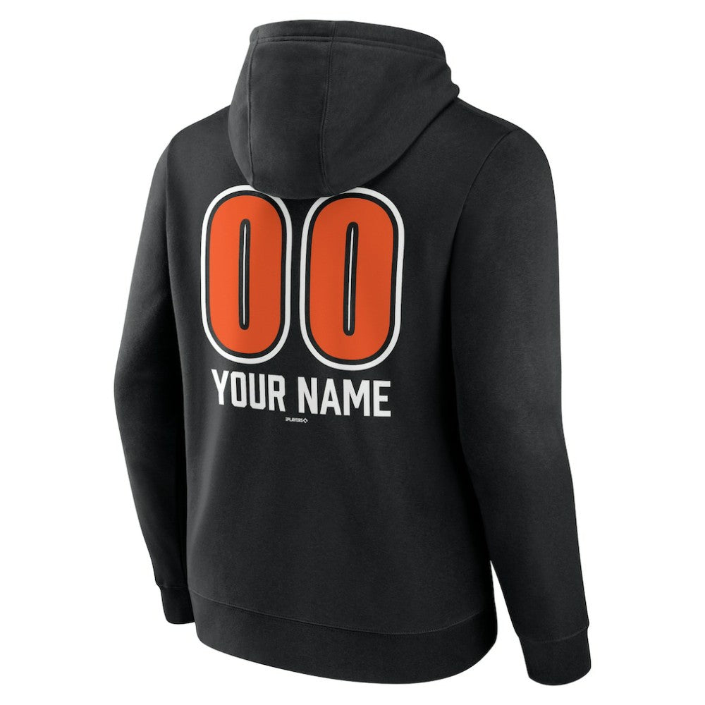 Baltimore Orioles Personalized Name & Number Fastball Pullover Hoodie - Black - MLB Sale