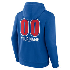 Chicago Cubs Personalized Name & Number Fastball Pullover Hoodie - Royal - MLB on Sale