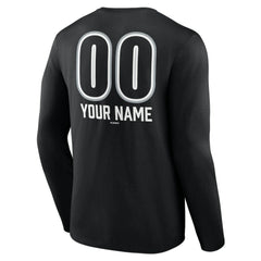 Chicago White Sox Personalized Name & Number Fastball Long Sleeve T-Shirt - Black - MLB Discount