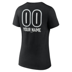 Chicago White Sox Women's Personalized Name & Number Fastball V-Neck T-Shirt - Black - MLB Discount