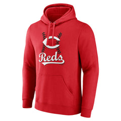 Cincinnati Reds Personalized Name & Number Fastball Pullover Hoodie - Red - MLB Sale