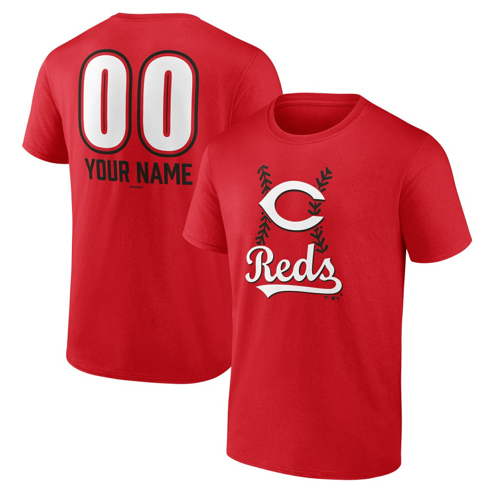 Cincinnati Reds Personalized Name & Number Fastball T-Shirt - Red - MLB Discount