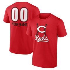 Cincinnati Reds Personalized Name & Number Fastball T-Shirt - Red - MLB Discount