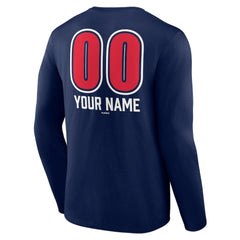 Cleveland Guardians Personalized Name & Number Fastball Long Sleeve T-Shirt - Navy - MLB Discount