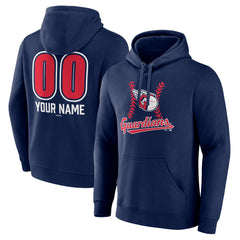 Cleveland Guardians Personalized Name & Number Fastball Pullover Hoodie - Navy - MLB on Sale