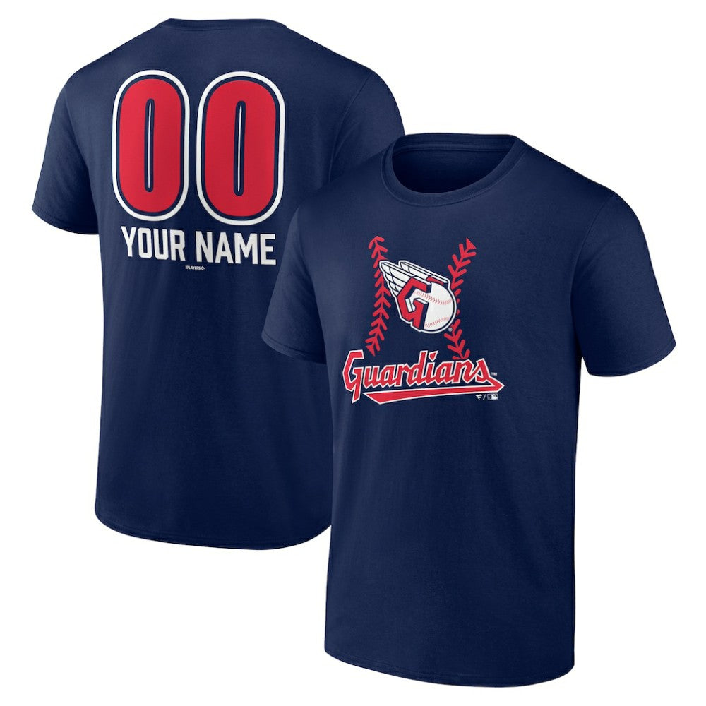 Cleveland Guardians Personalized Name & Number Fastball T-Shirt - Navy - MLB Discount