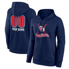 Cleveland Guardians Women's Personalized Name & Number Fastball Pullover Hoodie - Navy - MLB on Sale