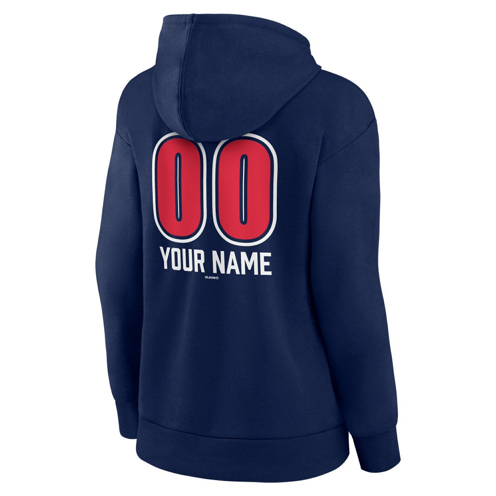 Cleveland Guardians Women's Personalized Name & Number Fastball Pullover Hoodie - Navy - MLB on Sale