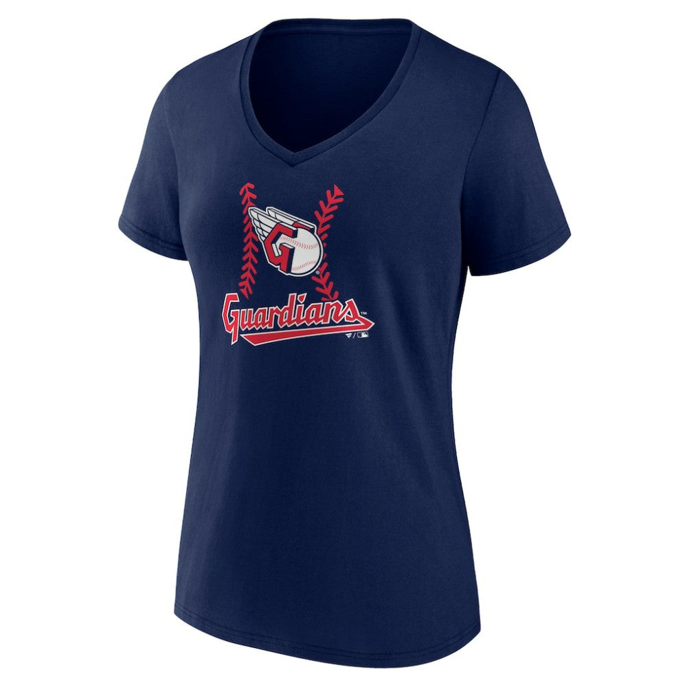 Cleveland Guardians Women's Personalized Name & Number Fastball V-Neck T-Shirt - Navy - MLB Online