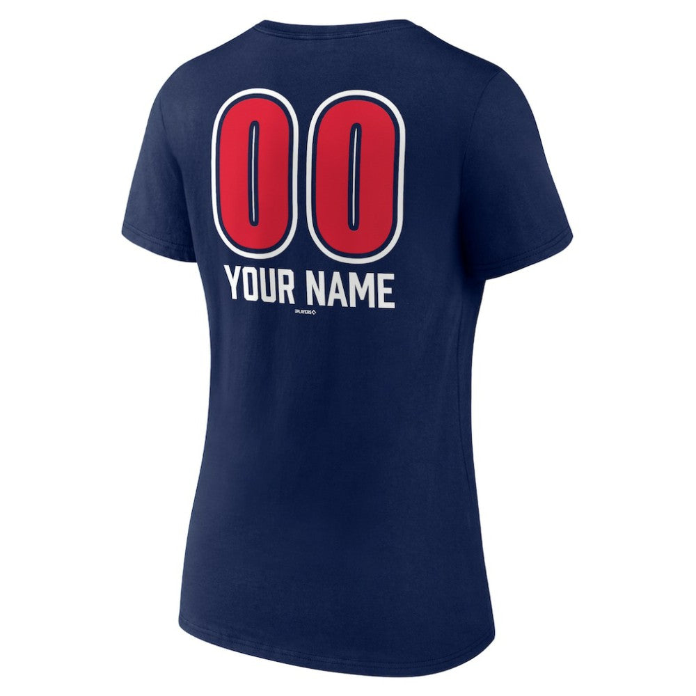 Cleveland Guardians Women's Personalized Name & Number Fastball V-Neck T-Shirt - Navy - MLB Online