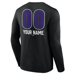 Colorado Rockies Personalized Name & Number Fastball Long Sleeve T-Shirt - Black - MLB Online