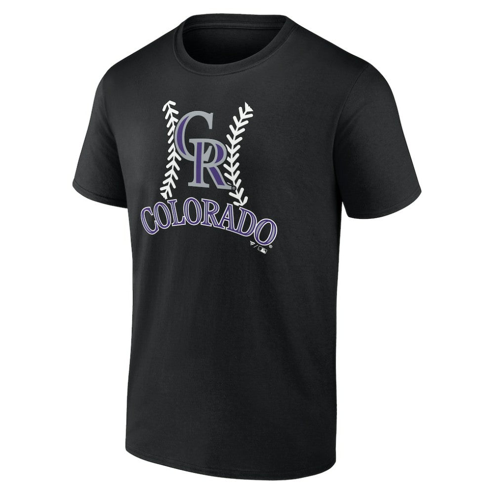 Colorado Rockies Personalized Name & Number Fastball T-Shirt - Black - MLB Lifestyle