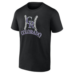 Colorado Rockies Personalized Name & Number Fastball T-Shirt - Black - MLB Lifestyle