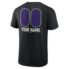 Colorado Rockies Personalized Name & Number Fastball T-Shirt - Black - MLB Lifestyle