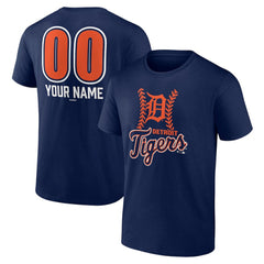 Detroit Tigers Personalized Name & Number Fastball T-Shirt - Navy - MLB on Sale