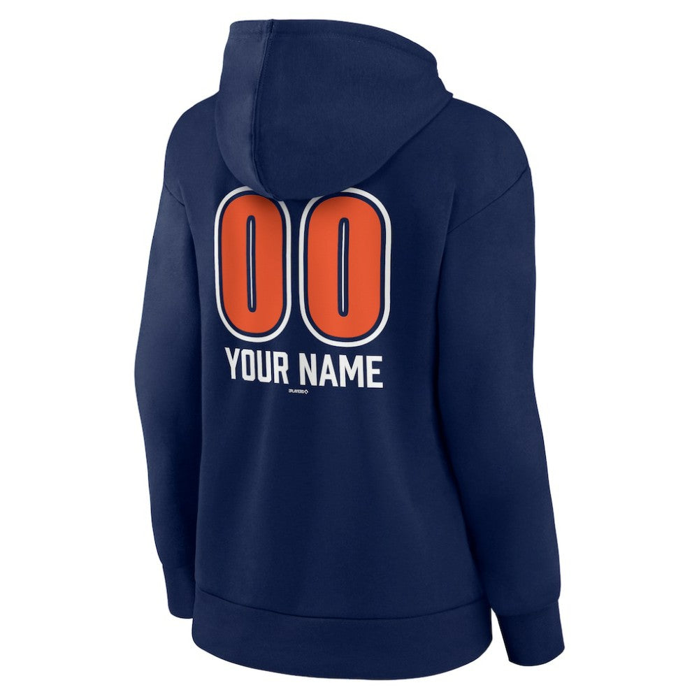 Detroit Tigers Women's Personalized Name & Number Fastball Pullover Hoodie - Navy - MLB Online
