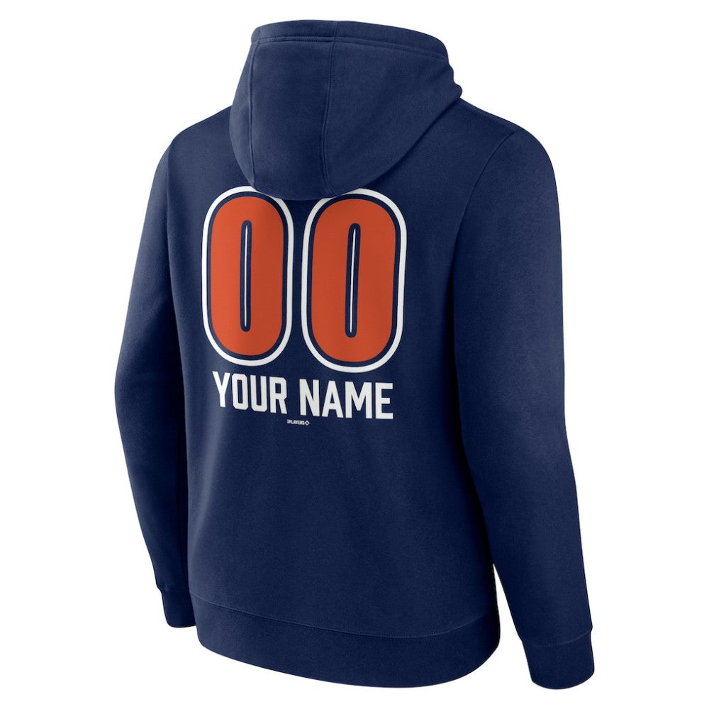 Houston Astros Personalized Name & Number Fastball Pullover Hoodie - Navy - MLB Lifestyle