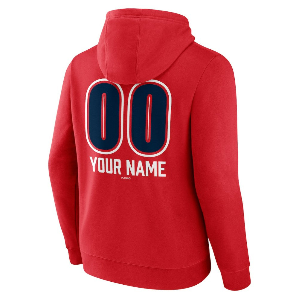 Los Angeles Angels Personalized Name & Number Fastball Pullover Hoodie - Red - MLB Lifestyle