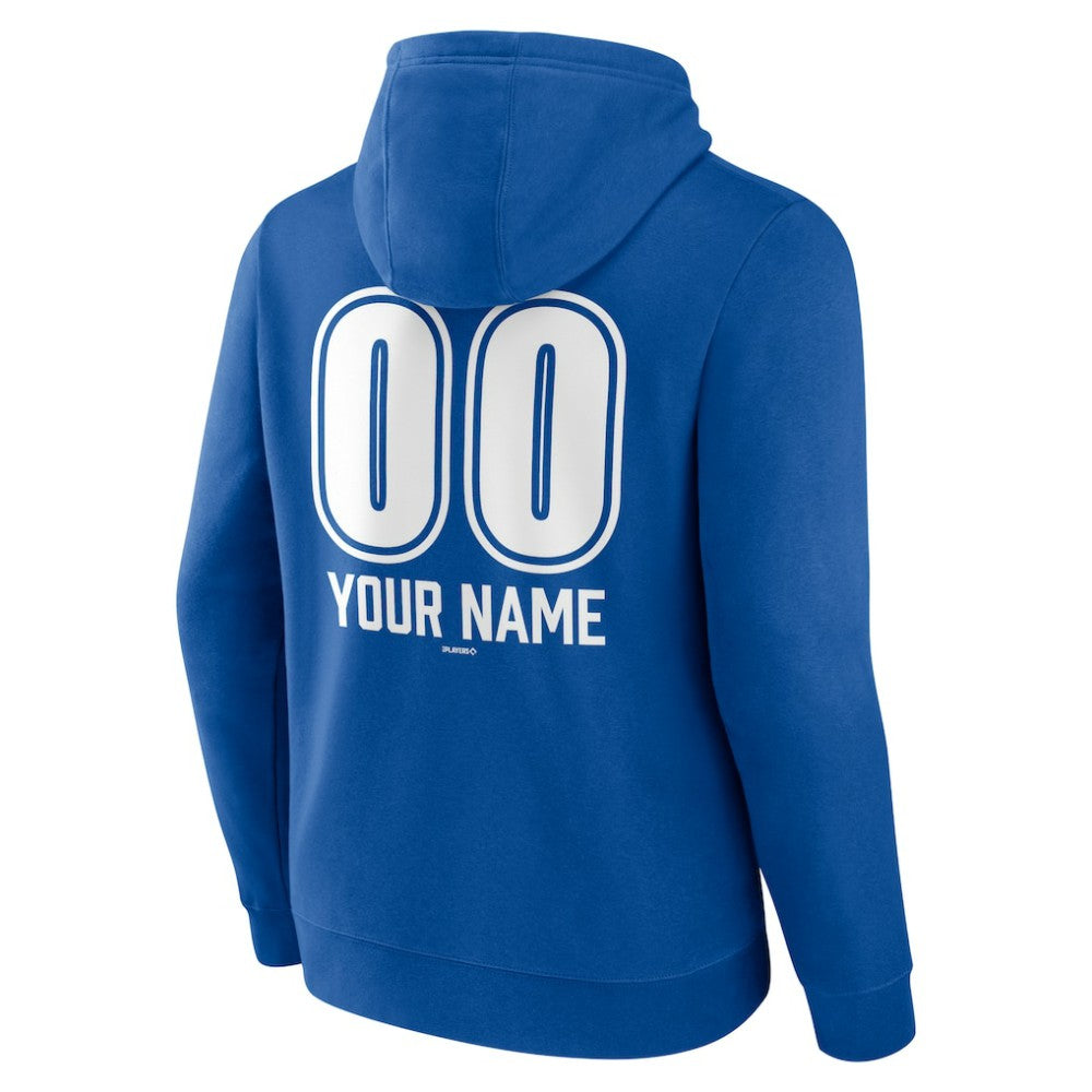 Los Angeles Dodgers Personalized Name & Number Fastball Pullover Hoodie - Royal - MLB Sale