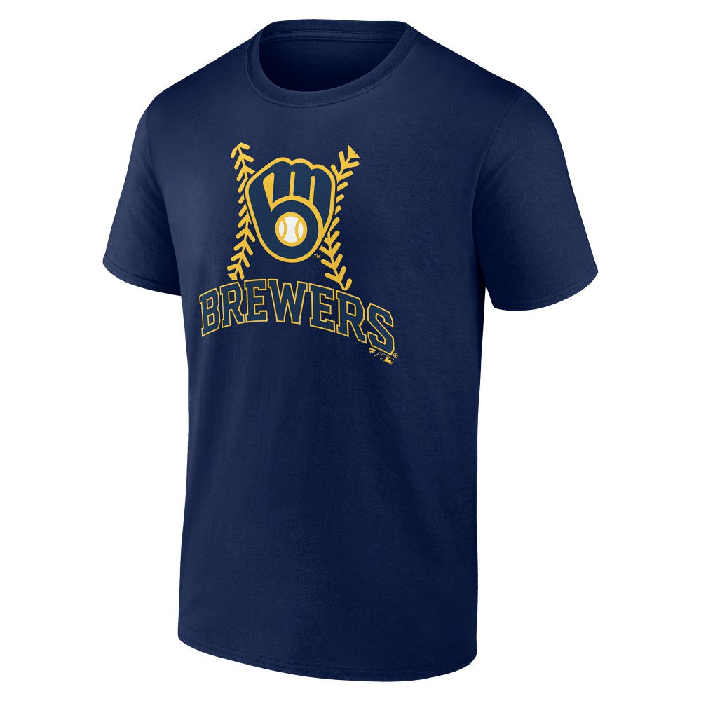 Milwaukee Brewers Personalized Name & Number Fastball T-Shirt - Navy - MLB Lifestyle