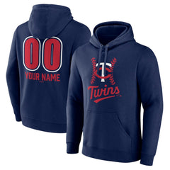 Minnesota Twins Personalized Name & Number Fastball Pullover Hoodie - Navy - MLB Sale