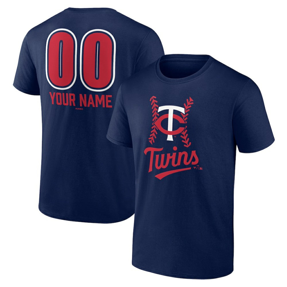 Minnesota Twins Personalized Name & Number Fastball T-Shirt - Navy - MLB Sale